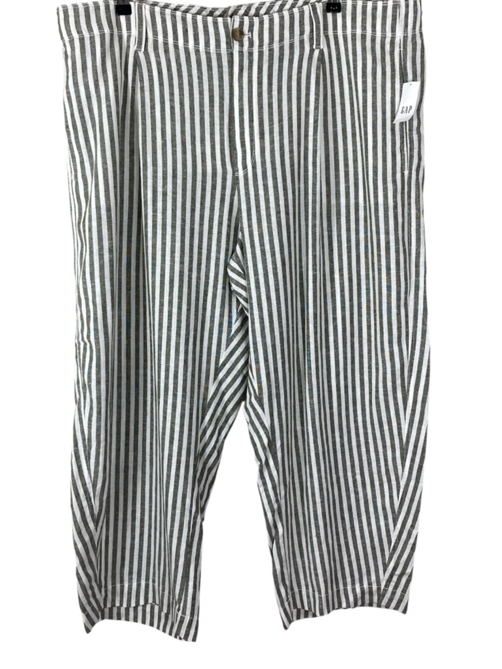 GAP Black and White Striped Cropped Pants
